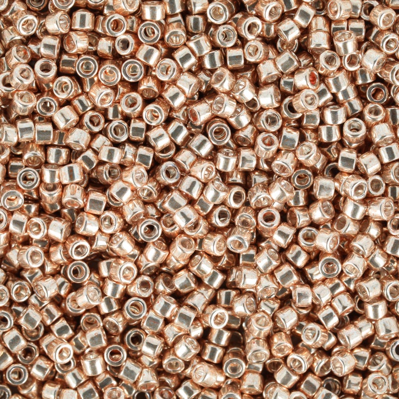 Miyuki Delica Seed Beads â€“ Size 11/0 (1.6 mm), DB0411, Galvanized Gold Dyed, 7.2 g, Approx. 1440 Beads, Made in Japan - Image 2